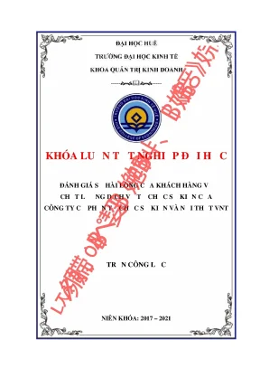 Đánh giá sự hài lòng của khách hàng về chất lượng dịch vụ tổ chức sự kiện của công ty cổ phần tổ chức sự kiện và nội thất vnt
