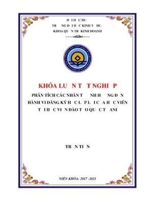 Khóa luận tốt nghiệp phân tích các nhân tố ảnh hưởng đến hành vi đăng ký học lặp lại của học viên tại học viện đào tạo quốc tế ani