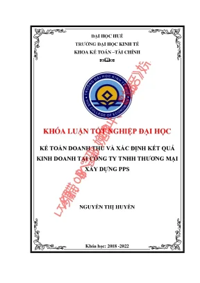Kế toán doanh thu và xác định kết quả kinh doanh tại công ty tnhh thương mại xây dựng pps