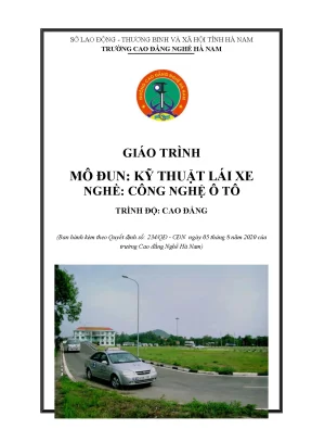 Giáo trình kỹ thuật lái xe ô tô nghề công nghệ ô tô cđtc