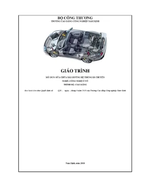 Giáo trình sửa chữa bảo dưỡng hệ thống di chuyển