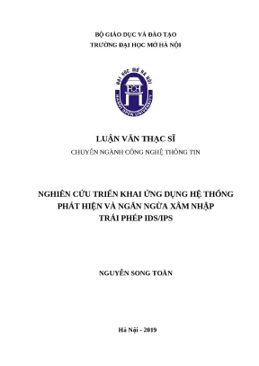 Luận văn thạc sĩ viện đại học mở triển khai ứng dụng hệ thống phát hiện và ngăn ngừa xâm nhập trái phép ids ips
