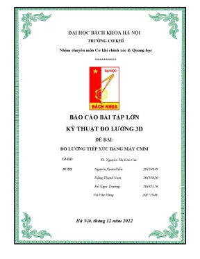 Đo lường tiếp xúc bằng máy cmm