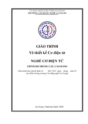 Giáo trình vẽ thiết kế cơ điện tử nghề cơ điện tử trình độ cđtc