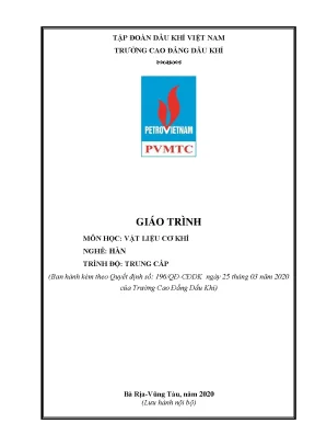Giáo trình vật liệu cơ khí nghề hàn trình độ trung cấp trường cao đẳng dầu khí năm 2020