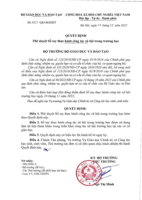 Sổ tay hướng dẫn thực hành công tác xã hội trường học