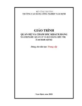 Giáo trình quan hệ và chăm sóc khách hàng