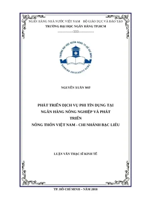 0475 phát triển dịch vụ phi tín dụng tại nh nông nghiệp và ptnt việt nam chi nhánh bạc liêu luận văn thạc sĩ tcnh nguyễn xuân mơ đào lê kiều oanh tp h