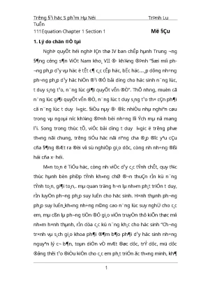 Luận văn rèn tư duy lôgic cho học sinh lớp 4 thông qua các phép suy luận quy nạp trong dạy học các tính chất quy tắc thực hành bốn phép tính