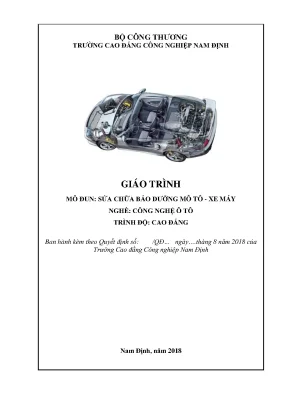 Giáo trình sửa chữa bảo dưỡng mô tô xe máy