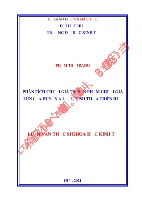 Phân tích chuỗi giá trị sản phẩm chuối già lùn của huyện a lưới tỉnh thừa thiên huế