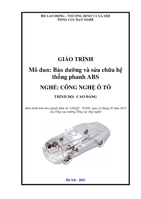 Giáo trình bảo dưỡng sửa chữa hệ thống phanh abs
