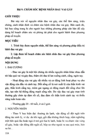 Giáo trình y học cổ truyền phục hổi chức năng đối tượng cao đẳng điều dưỡng phần 2