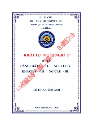 Đánh giá chất lượng dịch vụ khách sạn hương cau huế