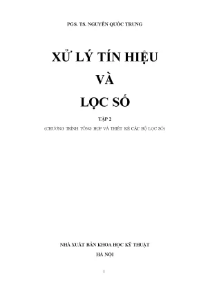 Giáo trình xử lý tín hiệu và lọc số tập 2 pgs ts nguyễn quốc trung