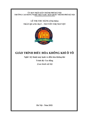 Giáo trình điều hòa không khí ô tô nghề kỹ thuật máy lạnh và điều hòa không khí cao đẳng