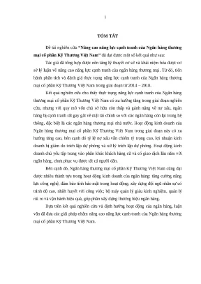 0716 nâng cao năng lực cạnh tranh của nhtm cp kỹ thương việt nam luận văn thạc sĩ tcnh nguyễn hào sang hà quang đào tp hcm đh nh hcm 2019 83 4 tr