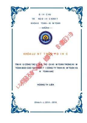 Khóa luận tốt nghiệp tìm hiểu công tác lập kế hoạch kiểm toán trong kiểm toán báo cáo tài chính tại công ty tnhh kiểm toán và kế toán aac
