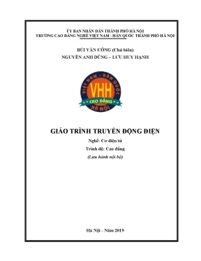 Giáo trình truyền động điện nghề cơ điện tử cao đẳng