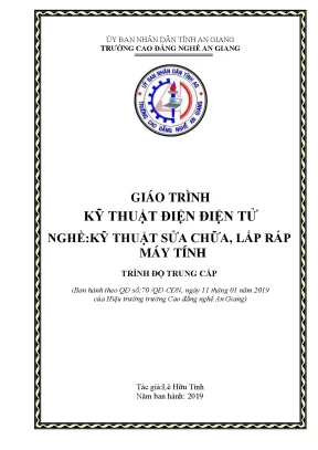 Giáo trình kỹ thuật điện điện tử nghề kỹ thuật sửa chữa lắp ráp máy tính trình độ trung cấp