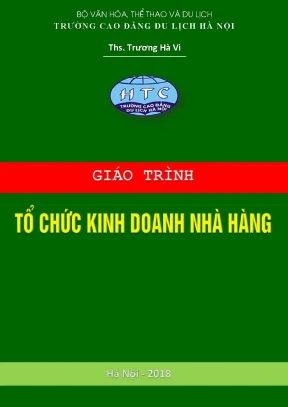 Giáo trình tổ chức kinh doanh nhà hàng