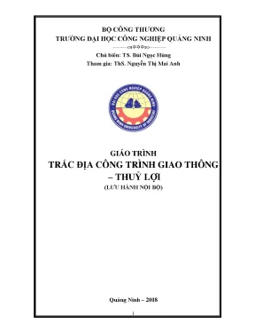Giáo trình trắc địa công trình giao thông thủy lợi