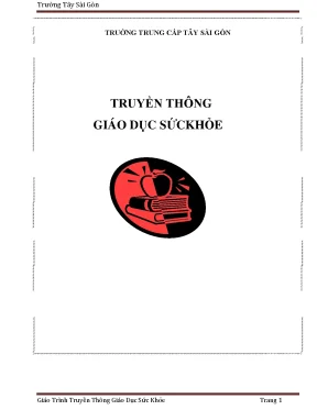 Giáo trình truyền thông giáo dục sức khỏe trường trung cấp tây sài gòn