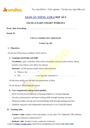 Giao an tieng anh 6 i learn smart world hoc ki 2