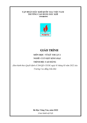 Giáo trình vẽ kỹ thuật 2 nghề cắt gọt kim loại cao đẳng