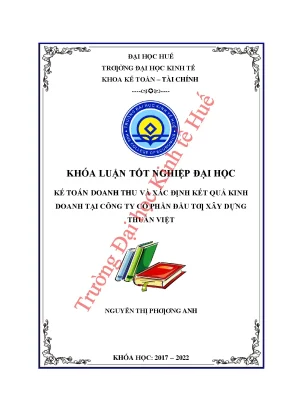 Kế toán doanh thu và xác định kết quả kinh doanh tại công ty cpđt xd thuần việt