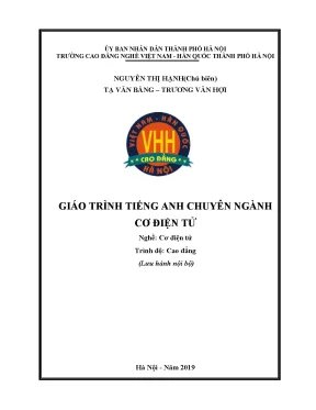 Giáo trình tiếng anh chuyên nghề cơ điện tử nghề cơ điện tử cao đẳng