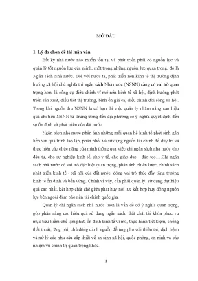 Luận văn quản lý chi ngân sách nhà nước tại huyện bố trạch tỉnh quảng bình