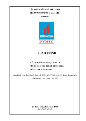 Giáo trình bảo trì mạch điện nghề bảo trì thiết bị cơ điện trình độ cao đẳng