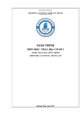 Giáo trình trắc địa cơ sở 1 nghề trắc địa công trình cđtc
