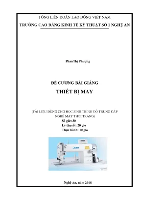 Giáo trình thiết bị may ngành may thời trang trường cđktkt số 1 nghệ an