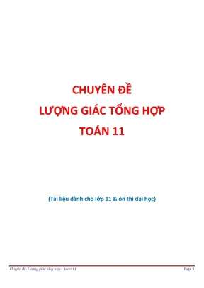 Chuyên đề lượng giác tổng hợp toán 11