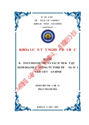 Kế toán doanh thu và xác định kết quả kinh doanh tại công ty tnhh thương mại và dịch vụ an bình