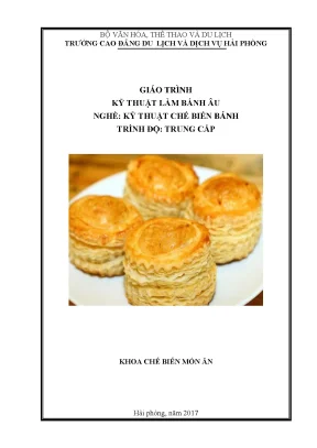 Giáo trình kỹ thuật làm bánh âu nghề kỹ thuật chế biến bánh trung cấp