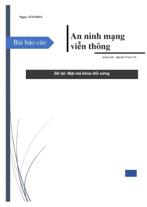 Mật mã khóa đối xứng
