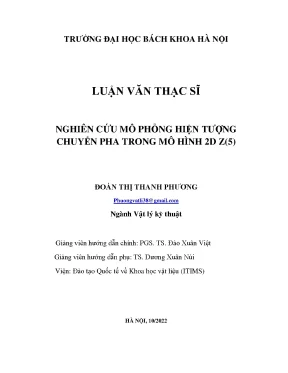 Nghiên cứu mô phỏng hiện tượng chuyển pha trong mô hình 2d z5