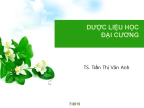 Dược liệu học đại cương