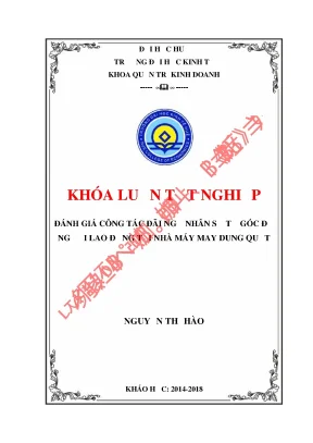 Đánh giá công tác đãi ngộ nhân sự từ góc độ người lao động tại nhà máy may dung quất