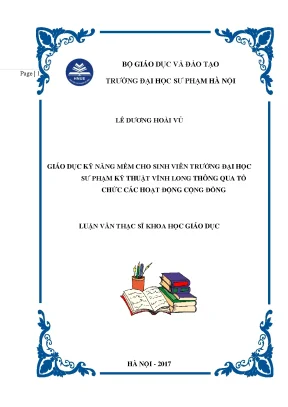 Giáo dục kĩ năng mềm cho sinh viên trường đhspkt vĩnh long thông qua tổ chức các hoạt động cộng đồng