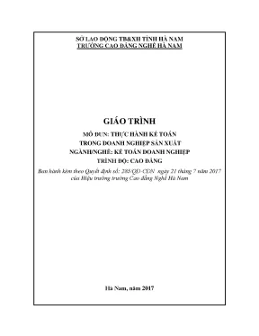 Giáo trình thực hành kế toán trong doanh nghiệp sản xuất nghề kế toán doanh nghiệp cao đẳng