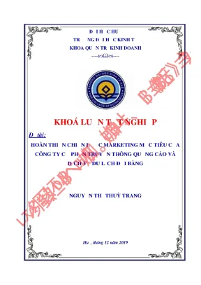 Khóa luận tốt nghiệp hoàn thiện chiến lược marketing mục tiêu của ctcp ttqc và dvdl đại bàng