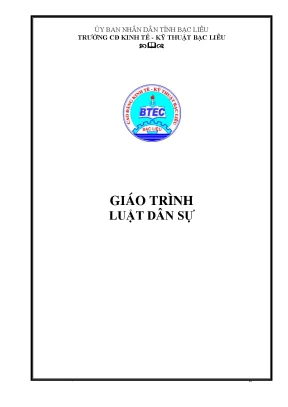 Giáo trình luật dân sự trường cđ kinh tế kỹ thuật bạc liêu