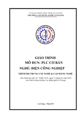 Giáo trình plc căn bản nghề điện công nghiệp trình độ cđtc