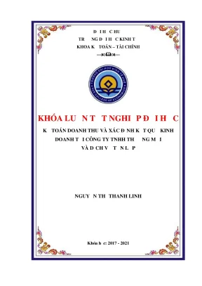 Khóa luận tốt nghiệp kế toán doanh thu và xác định kết quả kinh doanh tại công ty tnhh thương mại và dịch vụ tấn lập