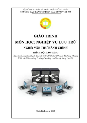 Giáo trình nghiệp vụ lưu trữ nghề văn thư hành chính cao đẳng