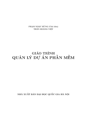 Giáo trình quản lý dự án phần mềm phần 1 phạm ngọc hùng